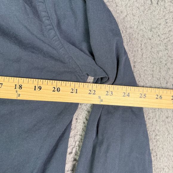 Buck Mason Draped Twill One Pocket Shirt Mens M Navy Button Down Rayon Blend - Picture 6 of 9